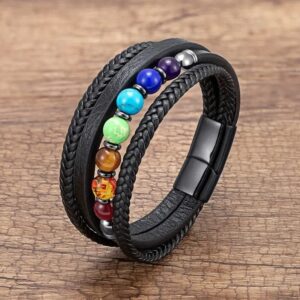 7 chakra bracelet for men ergonomic natural pearls 1
