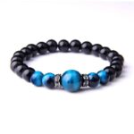 Black Onyx Hawkeye Bead Bracelet