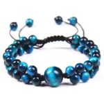 Blue Hawkeye Bracelet – Dyed Natural Stone