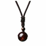 Bull's Eye Necklace in Natural Stone