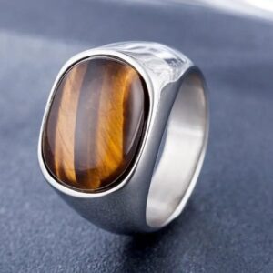 classic ring with tiger eye stone 1