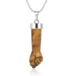 Closed Fist Pendant in Yellow Quartz
