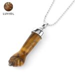 Closed Fist Pendant in Yellow Quartz
