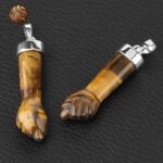Closed Fist Pendant in Yellow Quartz