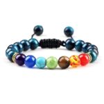 hawk eye semiprecious chakra bracelet 1