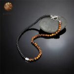 Luxury Men's Tiger Eye Pearl Necklace