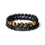 Men's black tiger eye bracelet