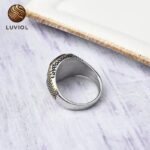 Men's Steel Structure Natural Stone Ring