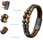 Men's Tiger Eye Leather Bracelet