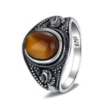 Natural Tiger Eye Ring for Men