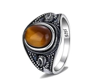natural tiger eye ring for men 1