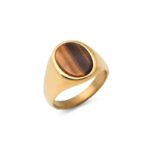 Pure Tiger's Eye Ring: Sober Style