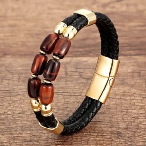 semiprecious bull eye bracelet 1