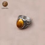 Semiprecious Stone Ring in Stainless Steel