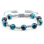 Shamballa Bracelet Semiprecious Stone Hawk's Eye