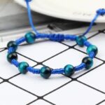 Shamballa Bracelet Semiprecious Stone Hawk's Eye