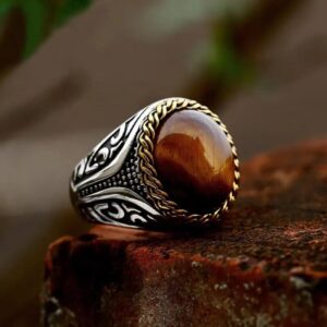signet ring with natural stone for men 1