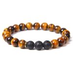 Tiger Eye and Lava Stones Bracelet – Emotional Balance