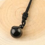 Tiger Eye Ball Pendant Necklace