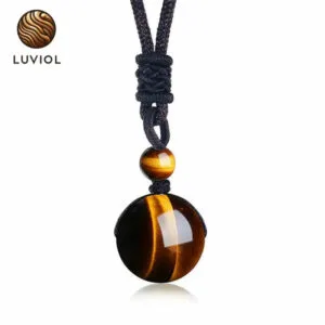 tiger eye ball pendant necklace Tiger Eye Necklace, Tiger Eye Pendant, Tiger eye pendulum Luviol