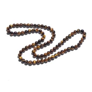 tiger eye bead necklace round beads 1