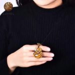 Tiger Eye Buddha Pendant in Black