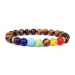 Tiger Eye Chakra Bracelet - Natural Pearls