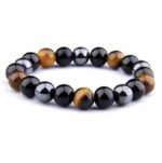 Tiger Eye Hematite Obsidian Bracelet 17cm 19cm 21cm