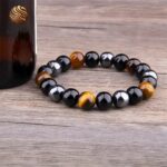 Tiger Eye Hematite Obsidian Bracelet 17cm 19cm 21cm
