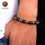 Tiger Eye Hematite Obsidian Bracelet 17cm 19cm 21cm