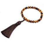 Tiger Eye Mala Bracelet – Natural Stone 19cm Diameter