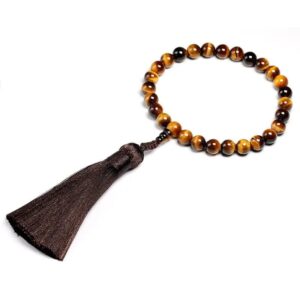 tiger eye mala bracelet natural stone 19cm diameter 1