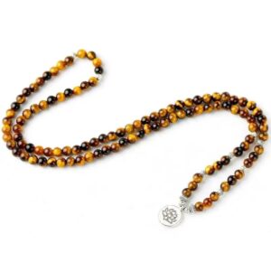 tiger eye mala necklace 108 beads 1