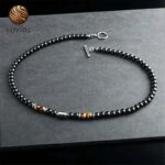 Tiger Eye Necklace for Men – Lithotherapy with Obsidian
