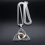 Tiger Eye Necklace for Men - Pendant Chain 50cm