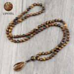 Tiger Eye Pendant Necklace 70cm