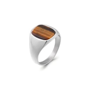 tiger eye ring in stainless steel 4 1