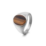 Tiger Eye Ring in Stainless Steel – Signet