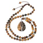 Tiger Eye Tree of Life Necklace