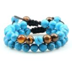 Tiger eye turquoise symbiosis lithotherapy bracelet